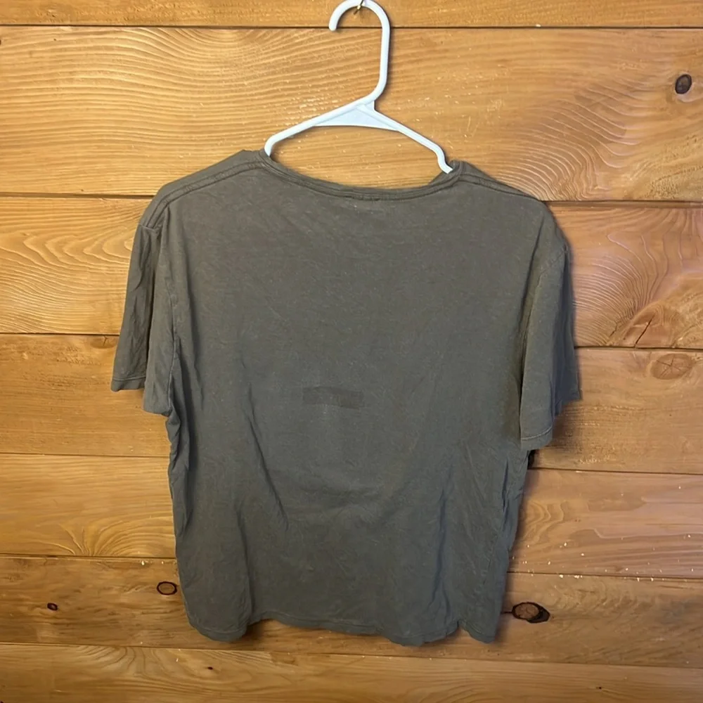 Steven Alan Men’s‎ T-shirt S Army Olive Grn Cotton Zenned out Japan short sleeve